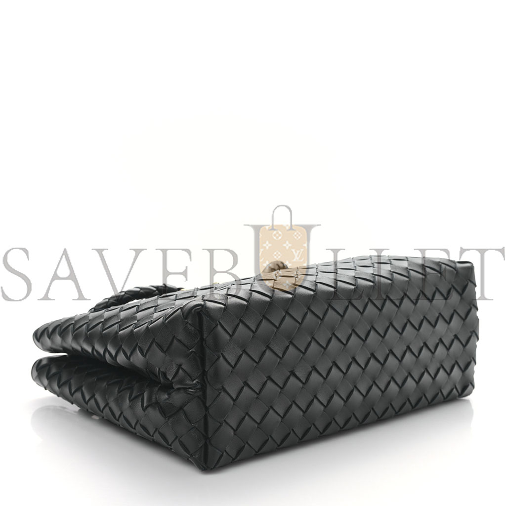 bo*te*ga Ve*ne*ta nappa intrecciato medium andiamo shoulder bag black (32*25*11cm)